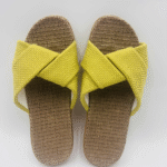 Cross-Strap Woven Straw Slippers