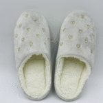 Heart Embroidered Slippers