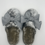 Bow-Tie Velvet Slippers