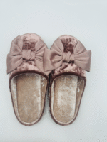 Bow-Tie Velvet Slippers - Image 4