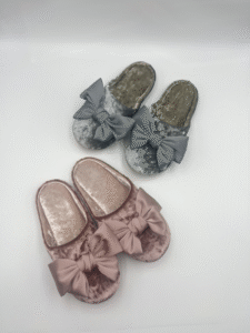 Bow-Tie Velvet Slippers - Image 6