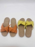 Cross-Strap Woven Straw Slippers - Image 3