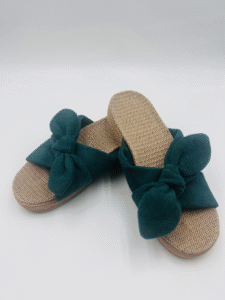 Bow-Tie Straw Slippers - Image 2